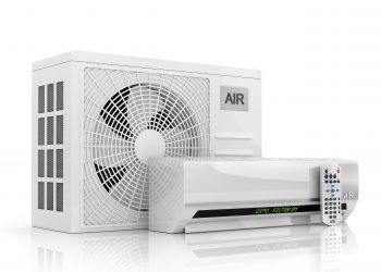 air conditioning isolated on white. 3d illustration
