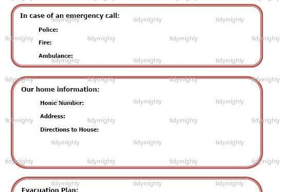 Free Printable Emergency Contact List Form