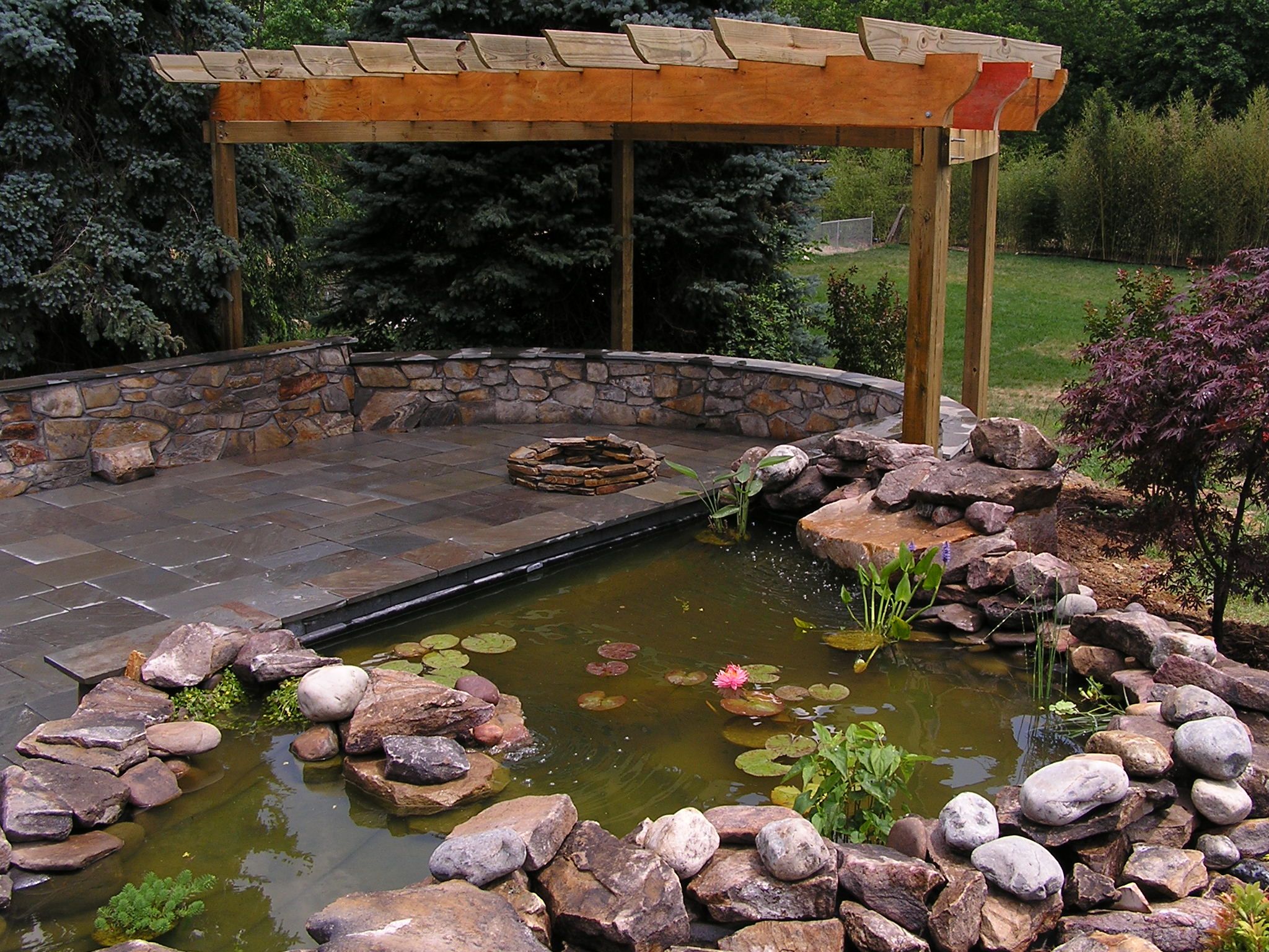 Koi Pond Fire Pit