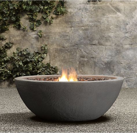 Lava Rock Natural Gas Fire Bowl