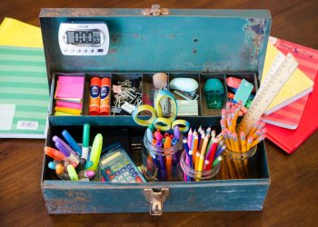 Organizing School Supplies for Use at Home