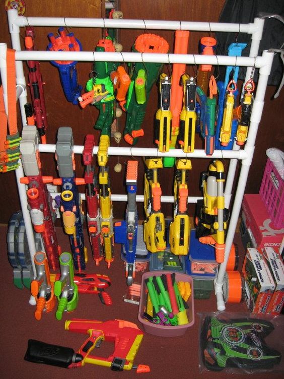 PVC Nerf Storage Rack