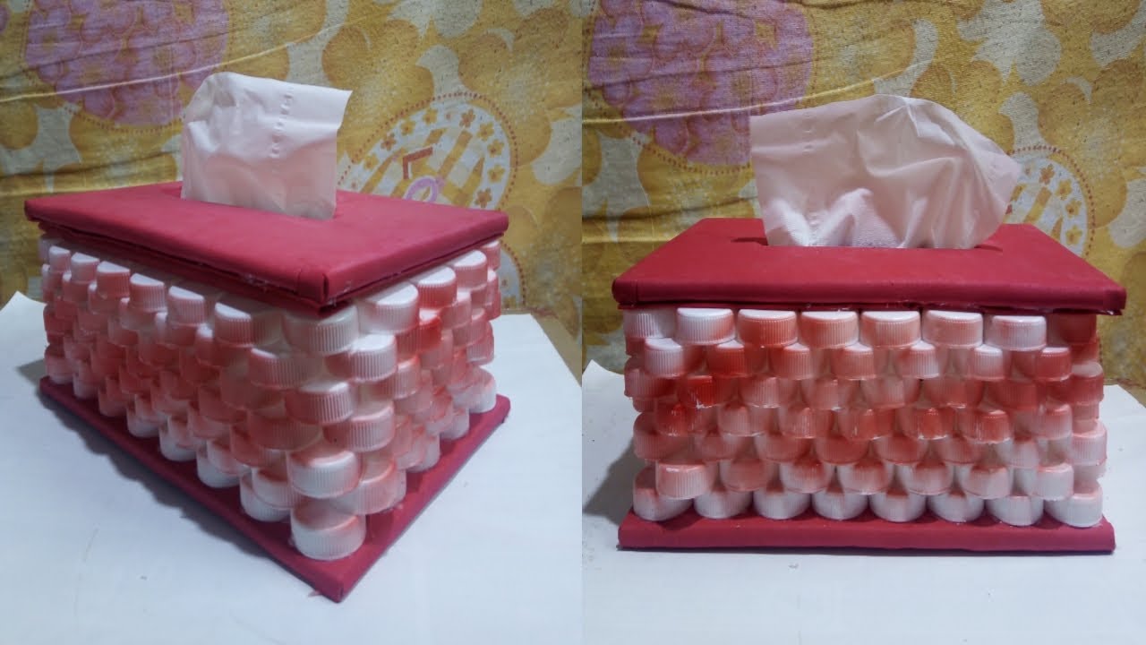 Plastic bags container made out of tissue box