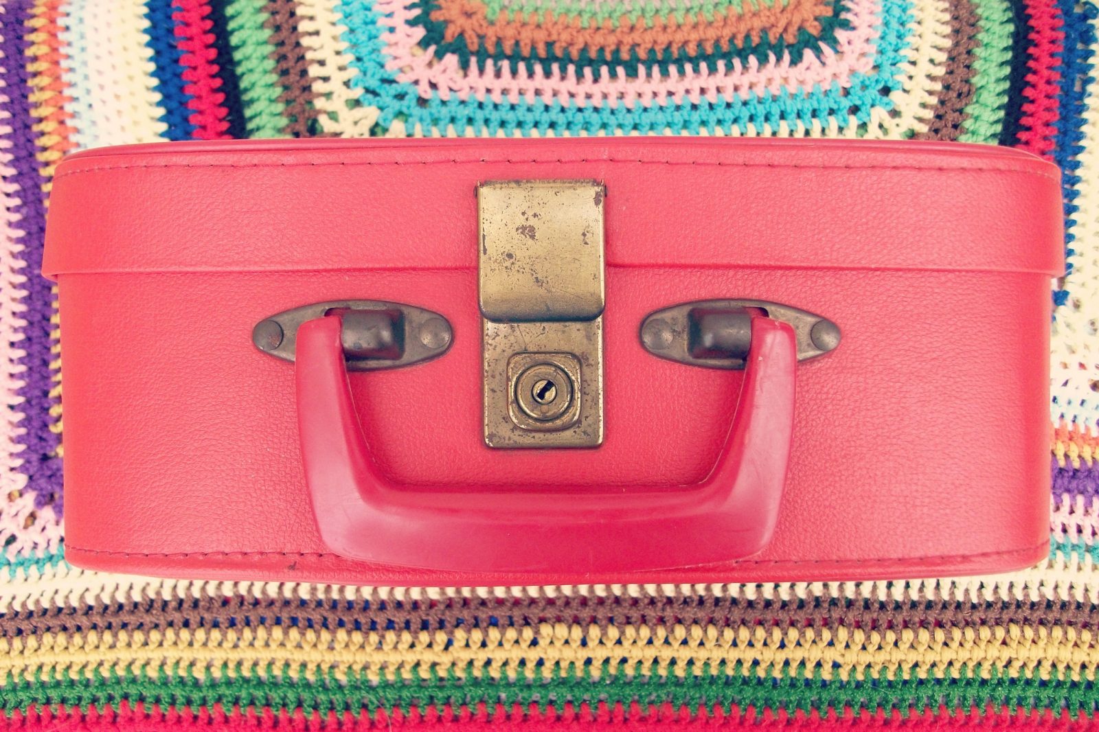 Suitcase into a shoe rack.