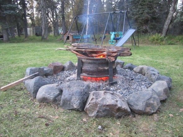 Upcycled Truck Wheel Fire Pit