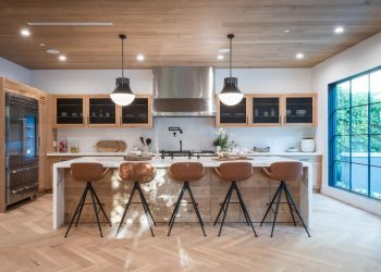 brown wooden table with chairs