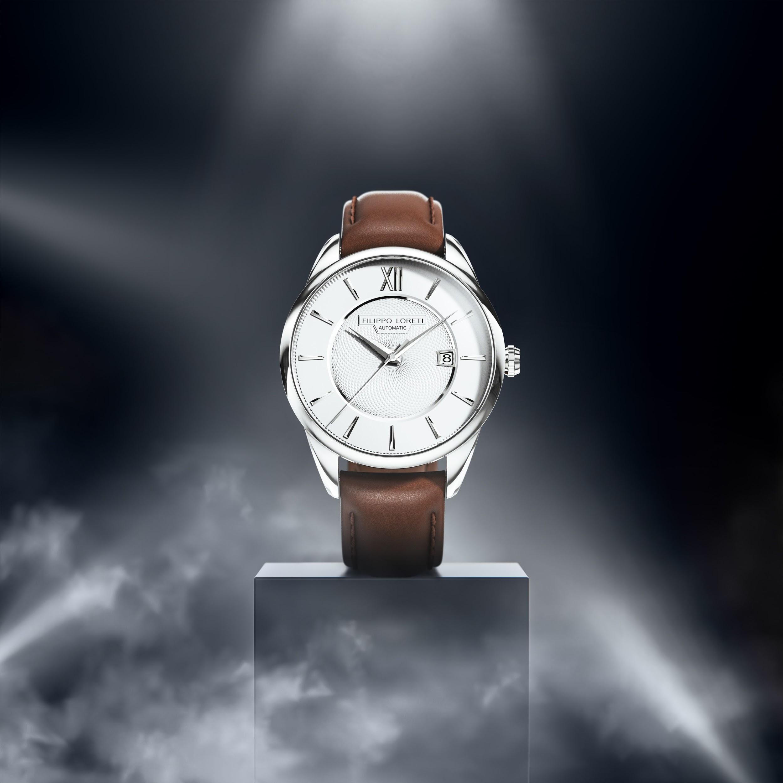 Rome Silver Automatic Watch from Filippo Loreti